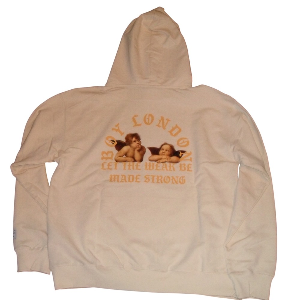 Boy London Hoodie Pullover Graphic Logo Cream Beige XXL‎ Menswear